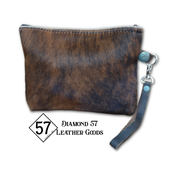 Cowhide clutch bag