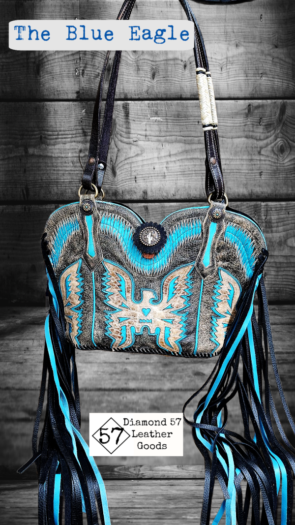 Corral cowboy boot in black with turquoise