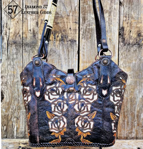 Diamond 57 cowboy boot purse