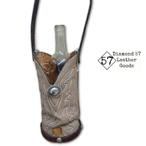 Cowboy boot wine tote