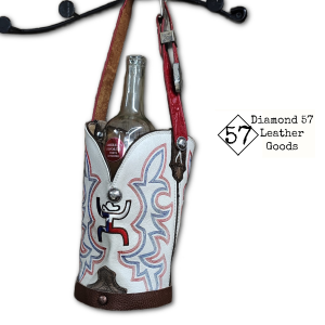 Cowboy boot wine tote
