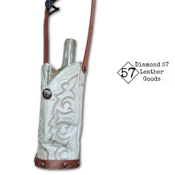 cowboy boot wine tote
