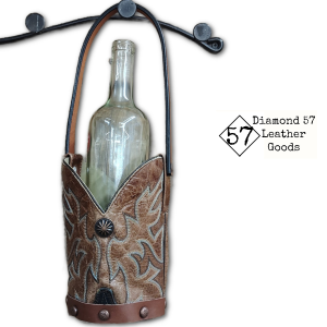 Cowboy boot wine tote