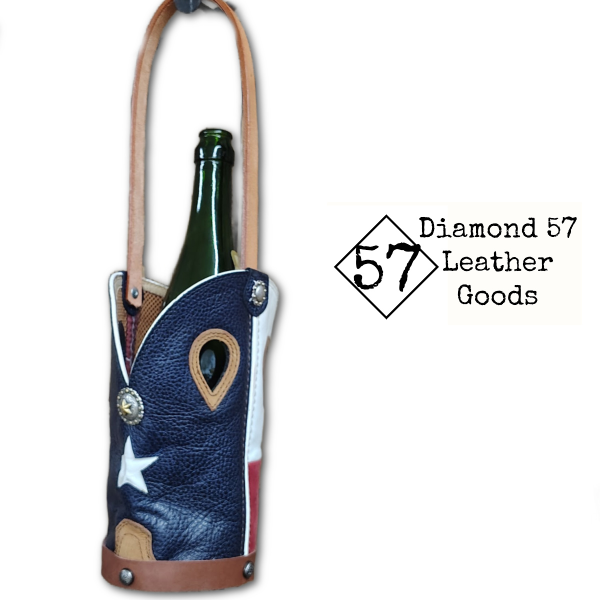 cowboy boot wine tote