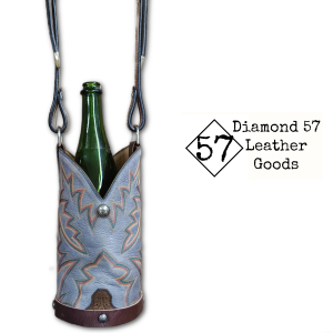 Cowboy boot wine tote