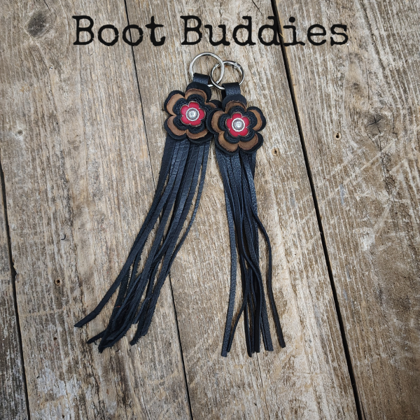 Leather cowboy boot accessories