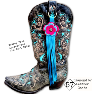 Add leather cowgirl boot bling