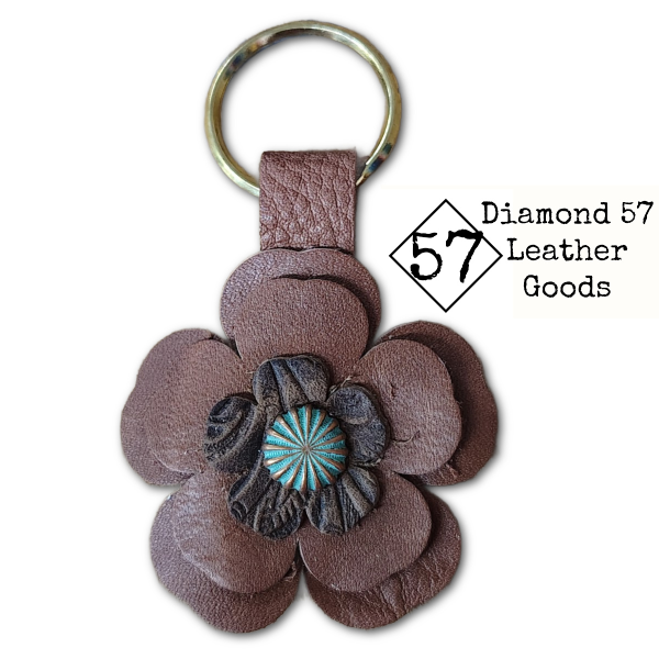 Leather Flower Key Chains - Image 10