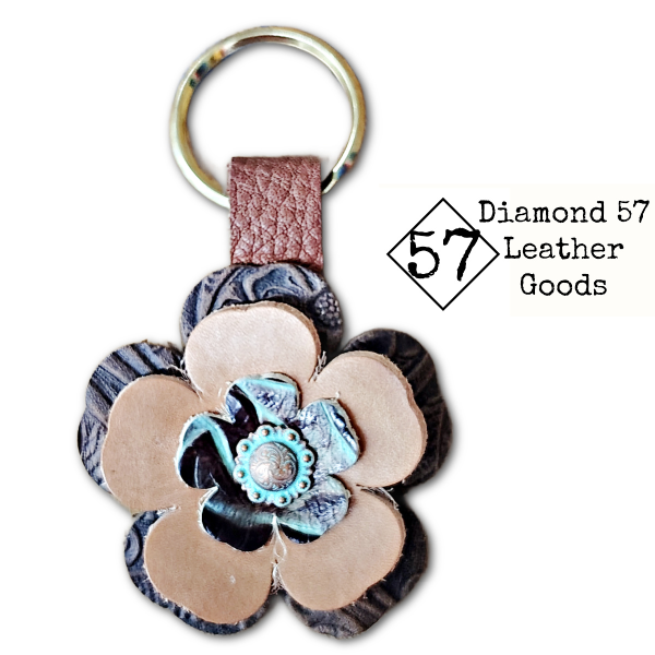 Leather Flower Key Chains - Image 11