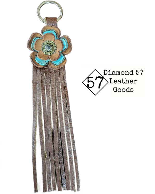 Leather Flower Key Chains - Image 14