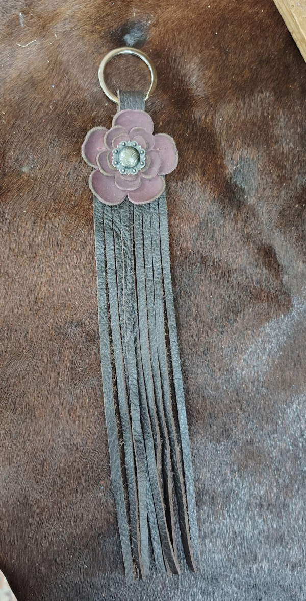 Leather Flower Key Chains - Image 17