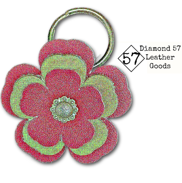 Leather Flower Key Chains - Image 4