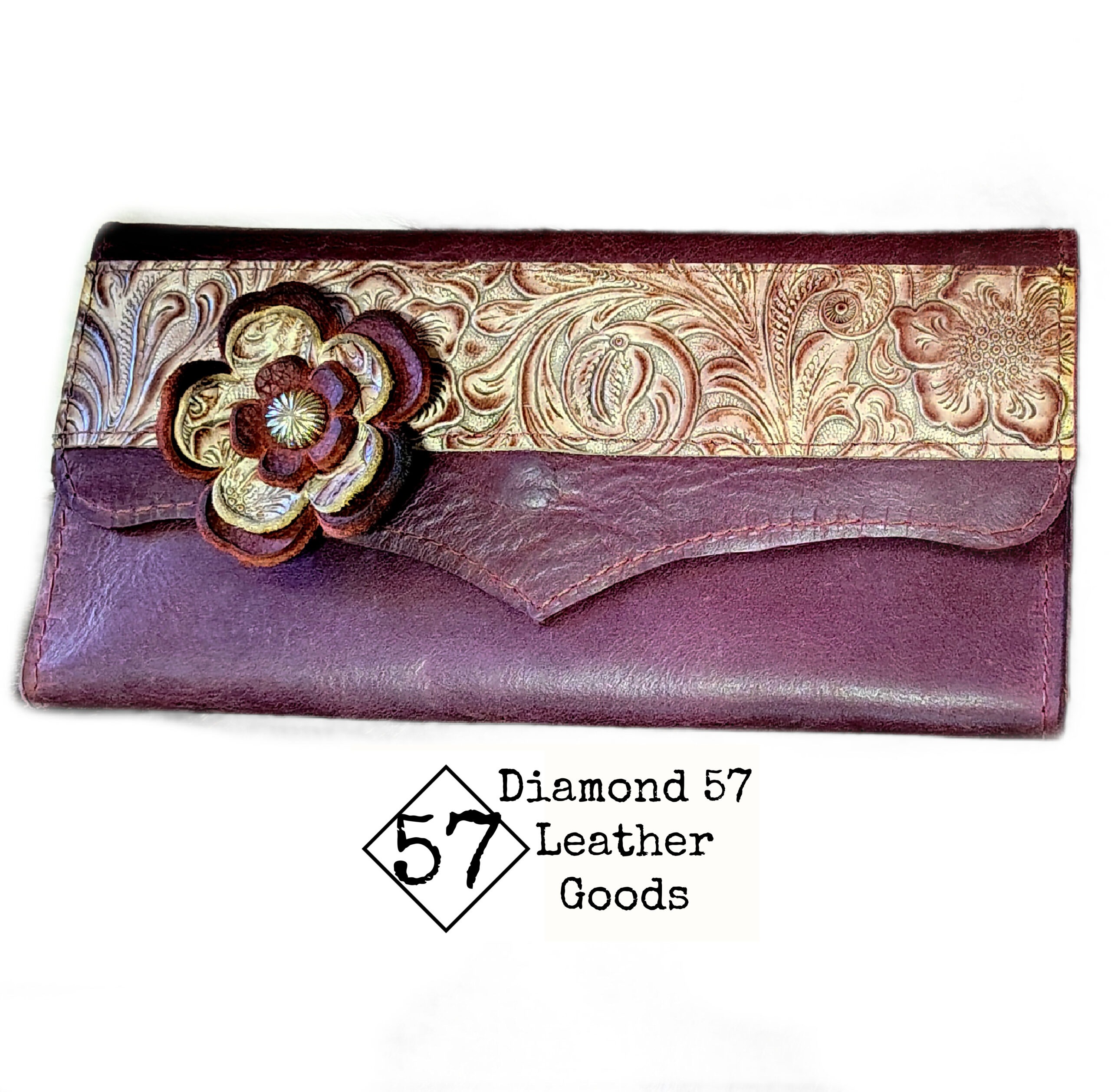 Wallet Purple Flower